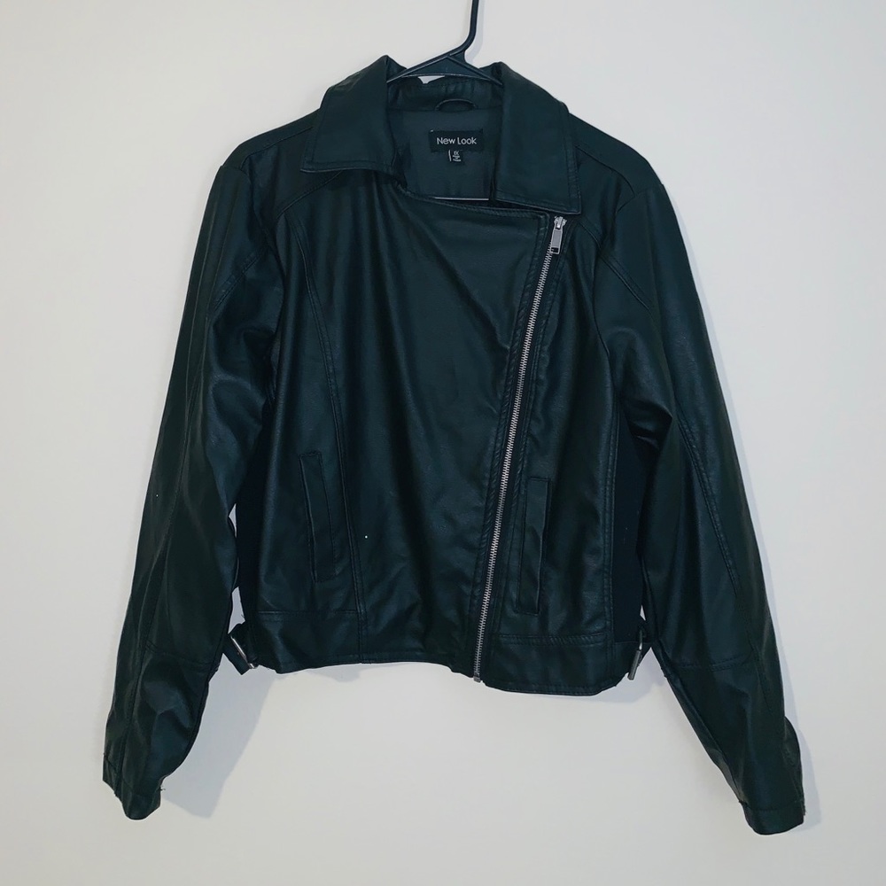 Black faux leather jacket